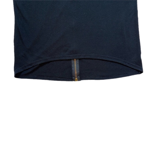 Lulu's Black Long Sleeve Top with Gold Zipper - Picture 2 of 8